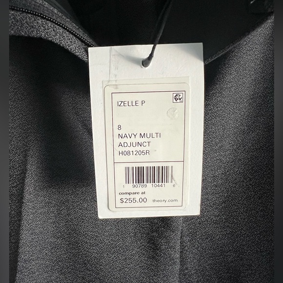 THEORY Izelle P wool pants, size 8, Navy Gray color, NWT - Picture 7 of 8